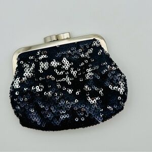 NWOT Victorias Secret Black Sequin Coin Purse